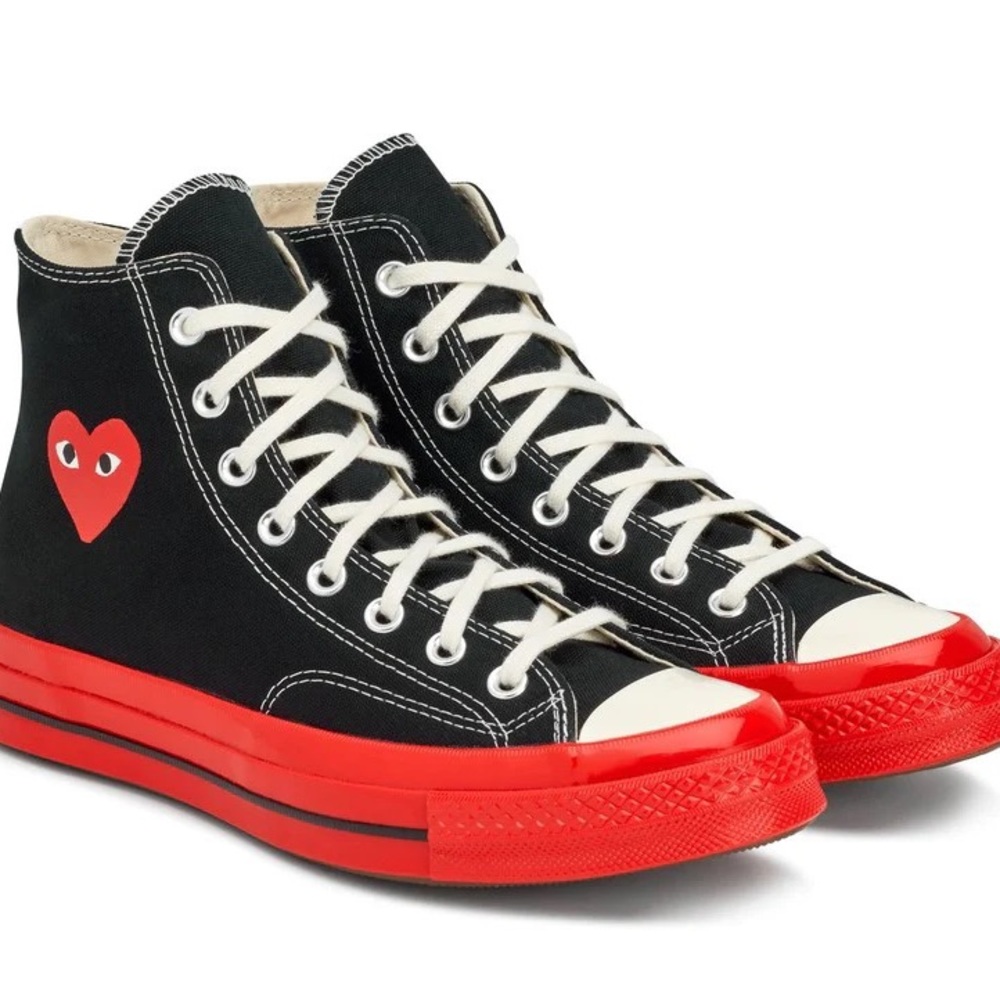 Comme Des Garçons Play High Top Convers Red Sole